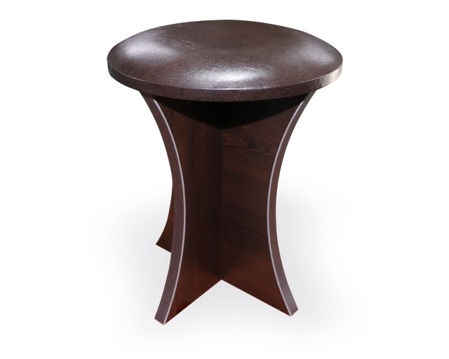Taburet rotund tapitat wenge